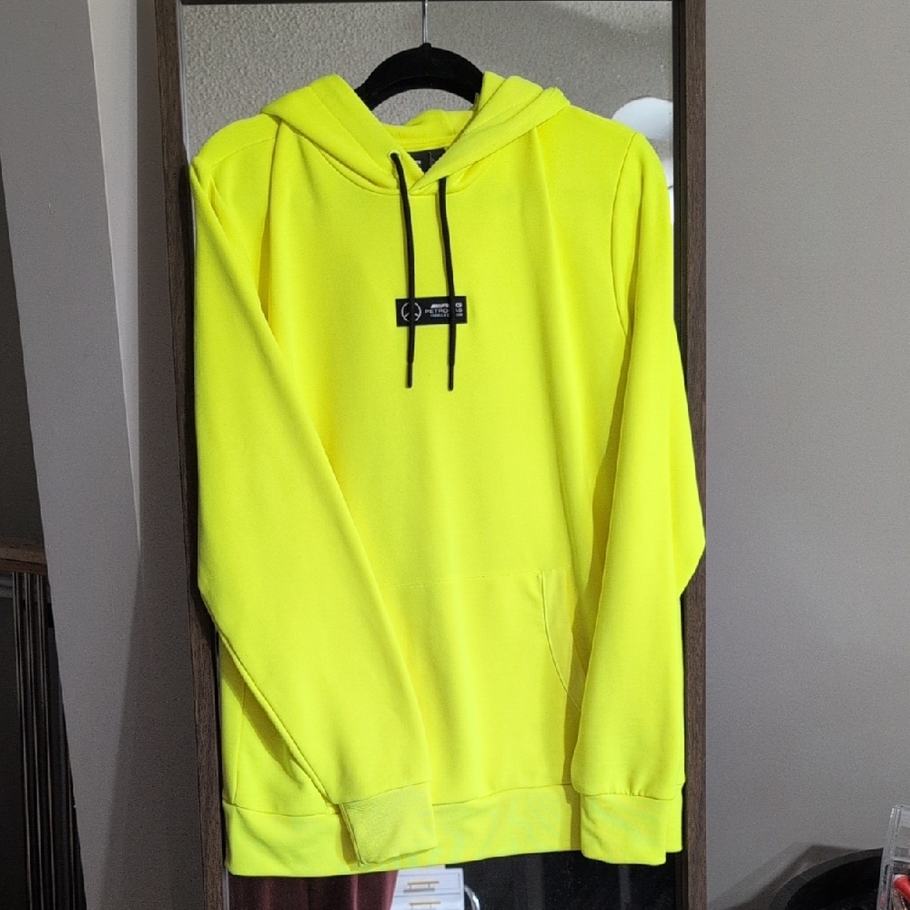Neon Yellow Lewis Hamilton Mercedes Hoodie